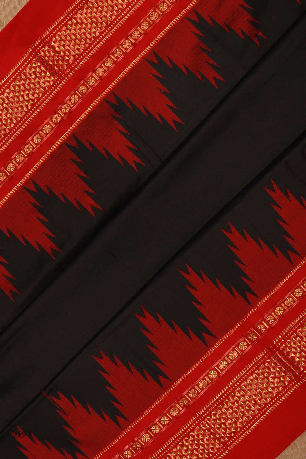 Image of Narayanpet Silk Black Saree
